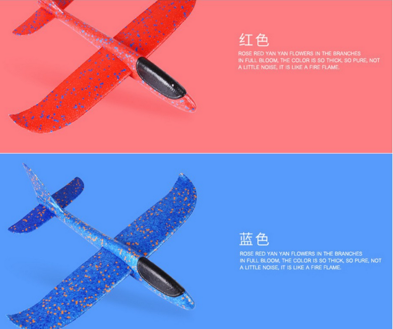 ND41_dS_60146 Samolot styropianowy 48cm czerwony