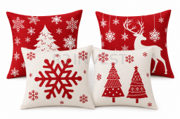 Christmas pillowcase set 45x45 4pcs