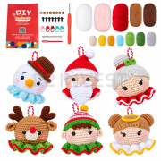 6in1 dolls Christmas crochet kit 6in1