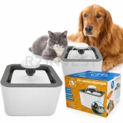 Pet drinking bowl white with push-up