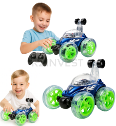 Remote-controlled stunt car blue