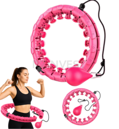 Hula hoop with massage ball pink 24pcs/set